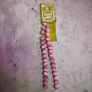 COPY - NWT Pink Cat Eye Round Glass Beads
